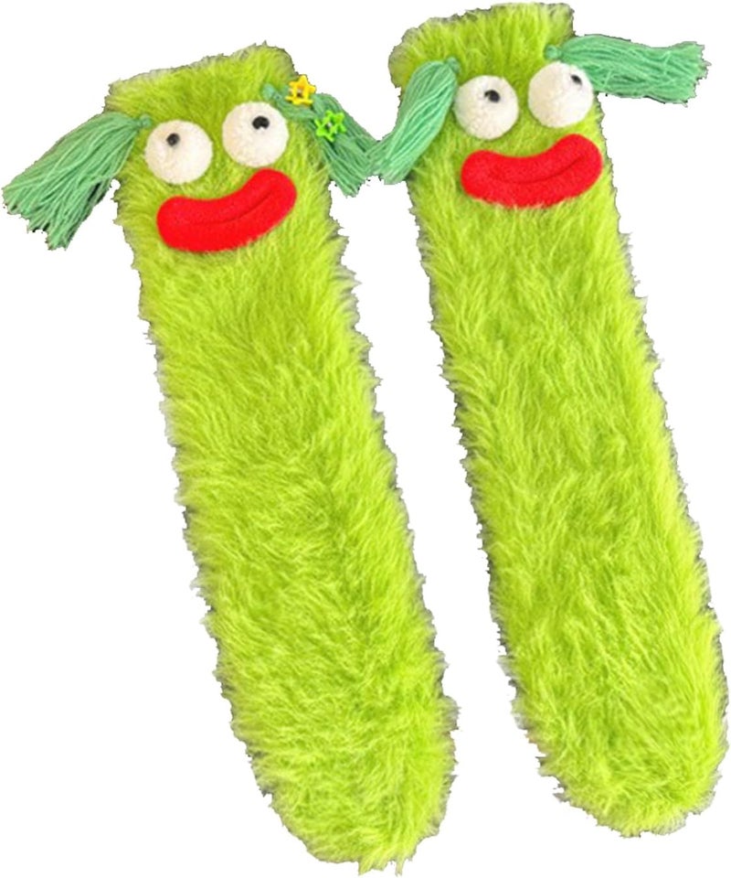 TFTSR Crazy Funny Fuzzy Silly Socks for Kids Women,Girls Fluffy Slipper Novelty Fun Socks,Boy Men Cute Cozy Soft Animal Socks - Image 1